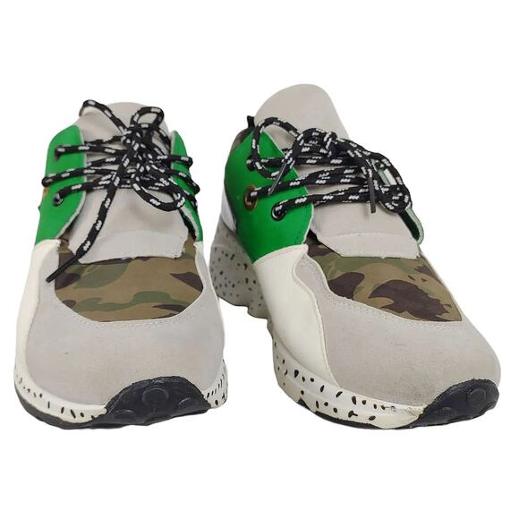 La Sheelah Camo Colorblock 2.5" Wedge Heel Shoes Sneakers Women's 8 Animal Print - Picture 3 of 9